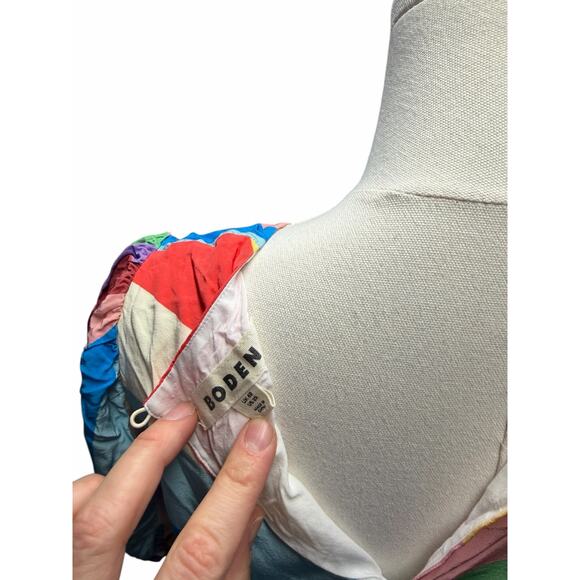 Boden Blouson Crew Neck Maxi Dress – Multi Supernova Print - Picture 9 of 9